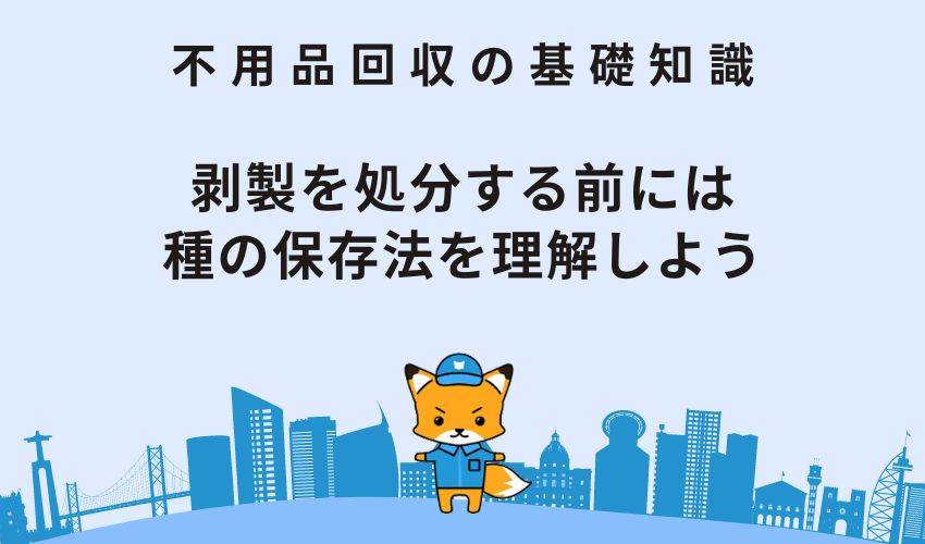 剥製を処分する前には種の保存法を理解しよう